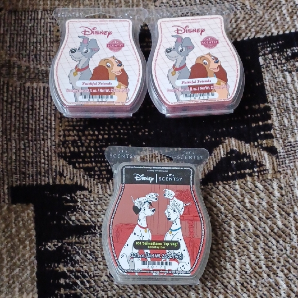 4/$60 New Scentsy Disney's "Dogs" Aromatic Wax - Set Of 3 Bars